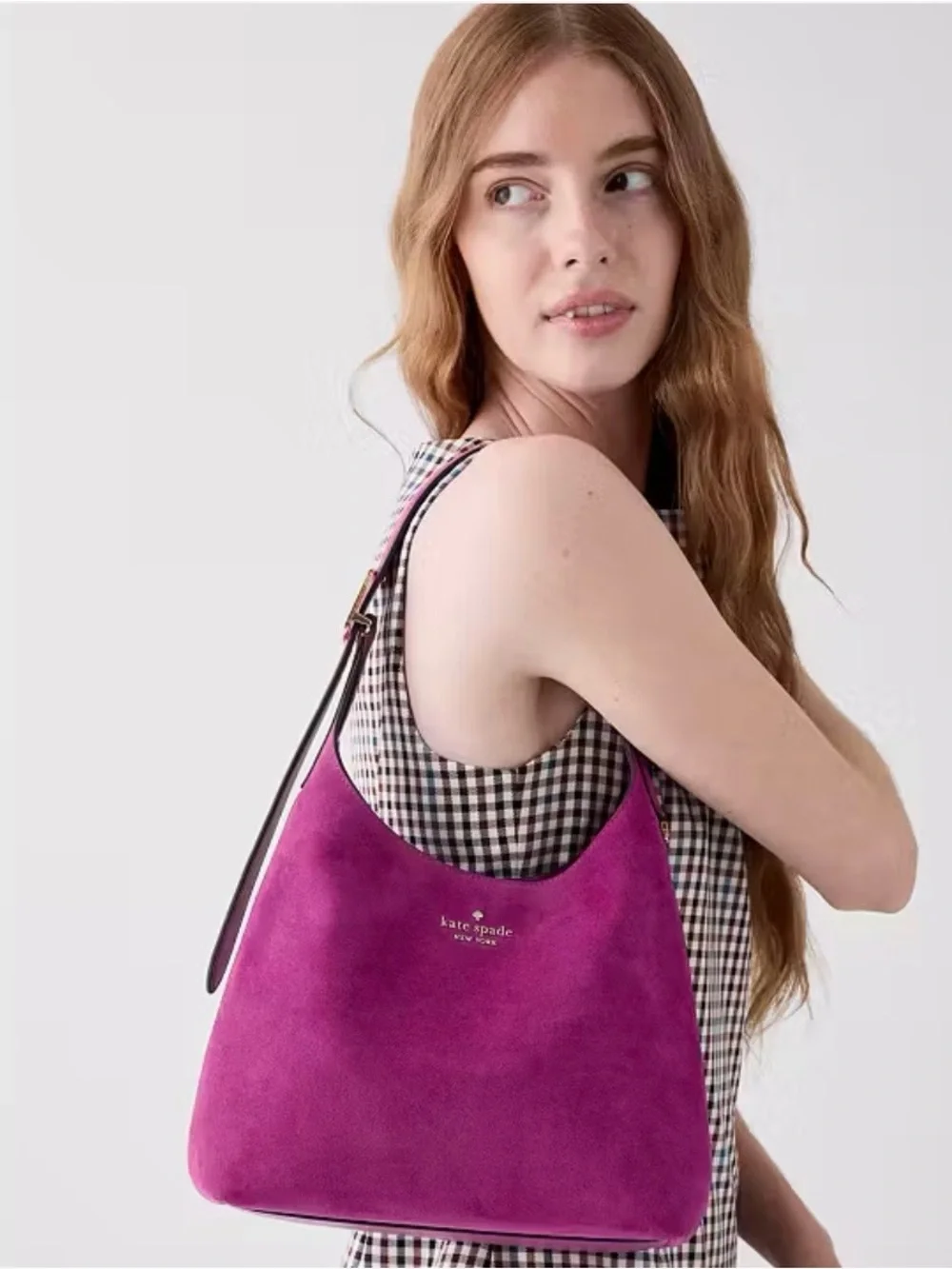 ♠️ Kate Spade 454 Suede Small Shoulder Bag- beet ♠️